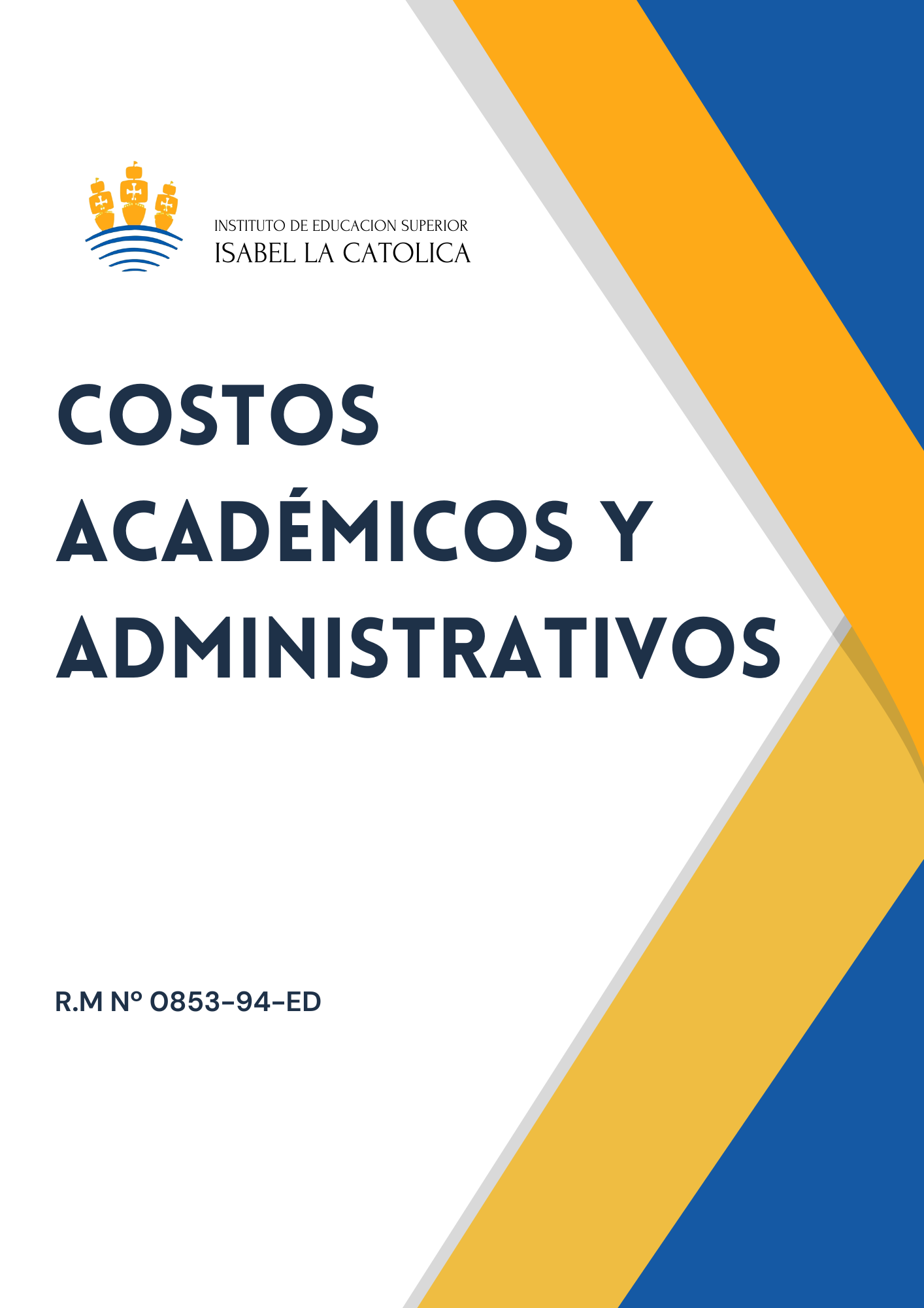 Portada de Costos Académicos y Administrativos