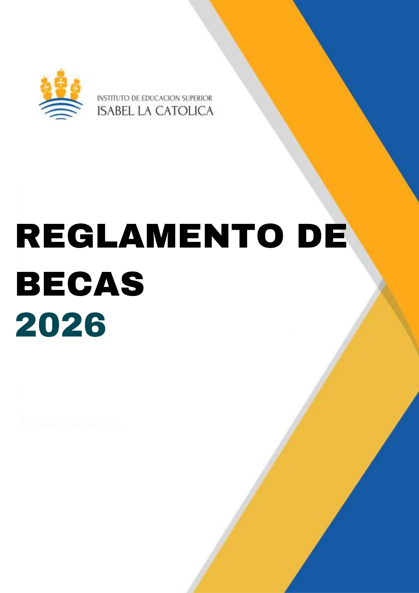 Portada de Reglamento de Becas