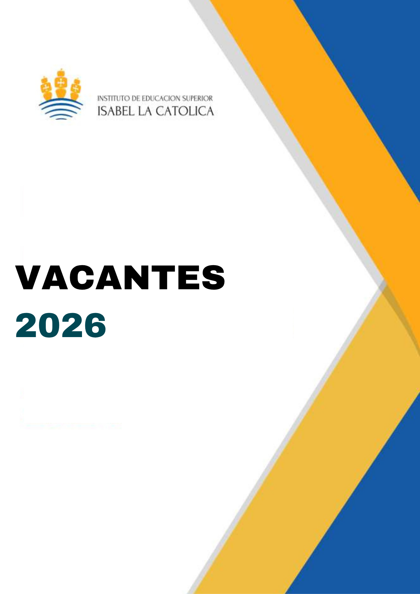 Portada de Vacantes 2026