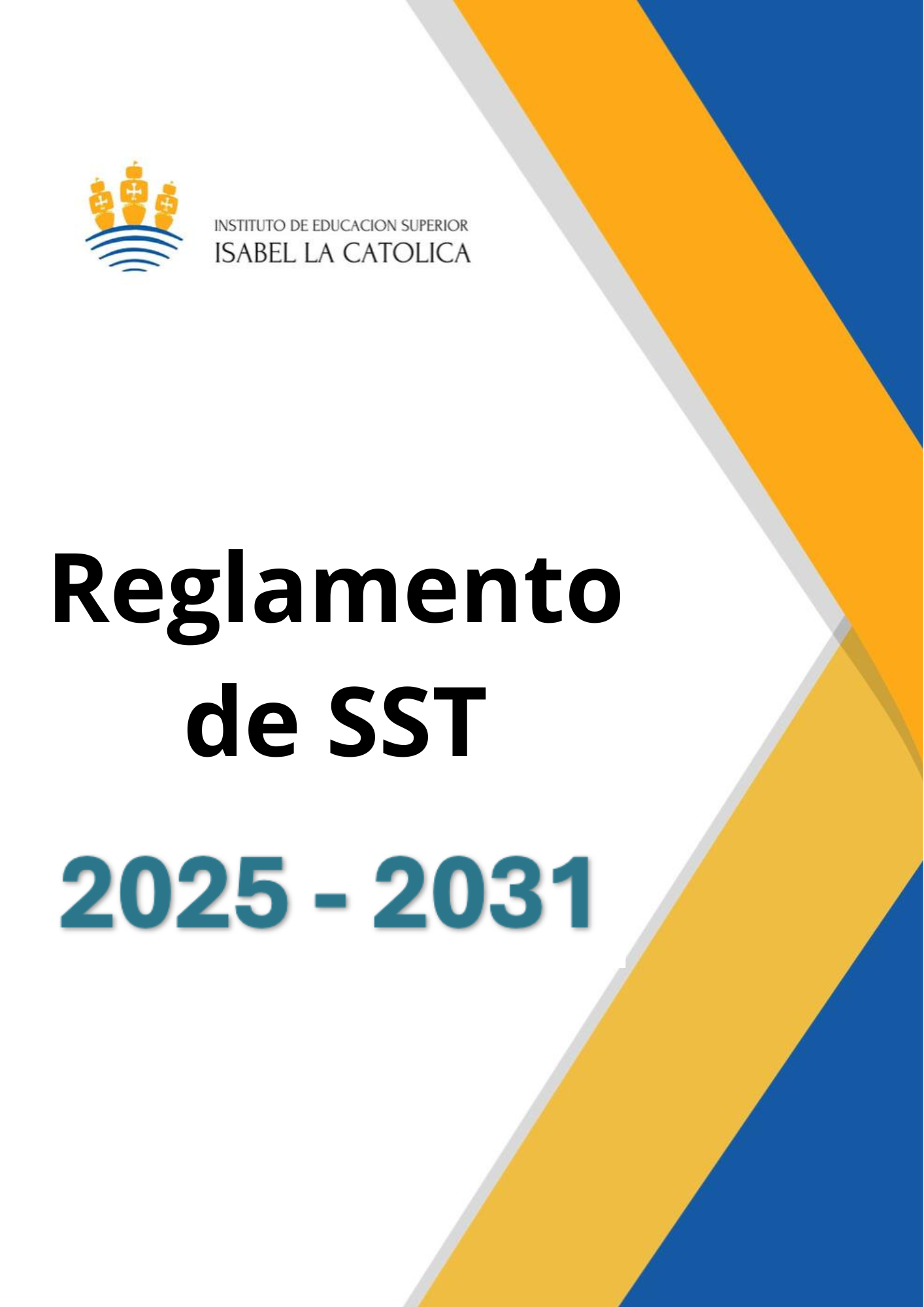 Portada de Reglamento de SST 2025